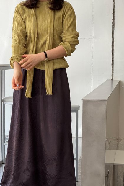Adrin satin skirt