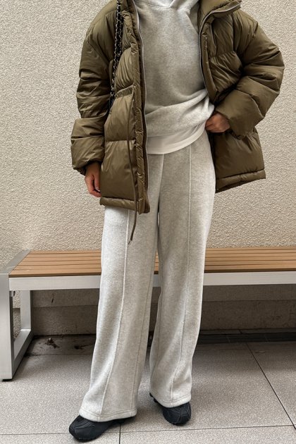 holic 5016 fleece pintuck pants