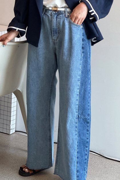 holic 4732 wide two-tone denim
