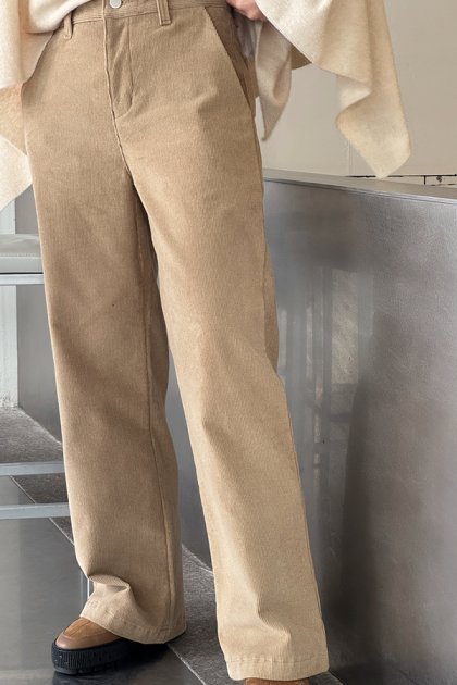 holic 5019 fleece corduroy pants