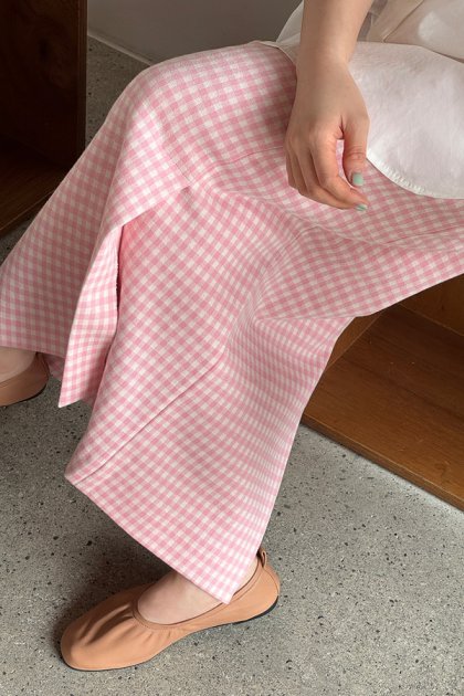 Lucen check skirt