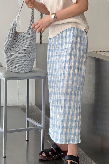 Elotin Check Skirt